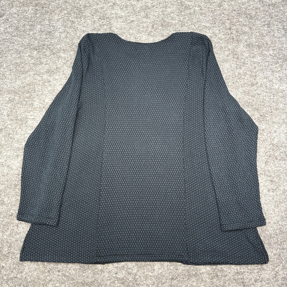 Habitat long sleeve blouse women's XL navy stretch pockets art boho lagenlook - Picture 4 of 8